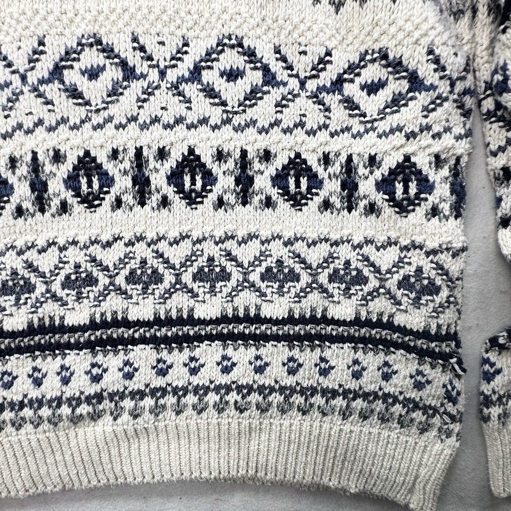 Croft & Barrow Sweater Men's XL Vintage‎ USA Made Hand Framed Cotton Fisherman - Picture 9 of 11